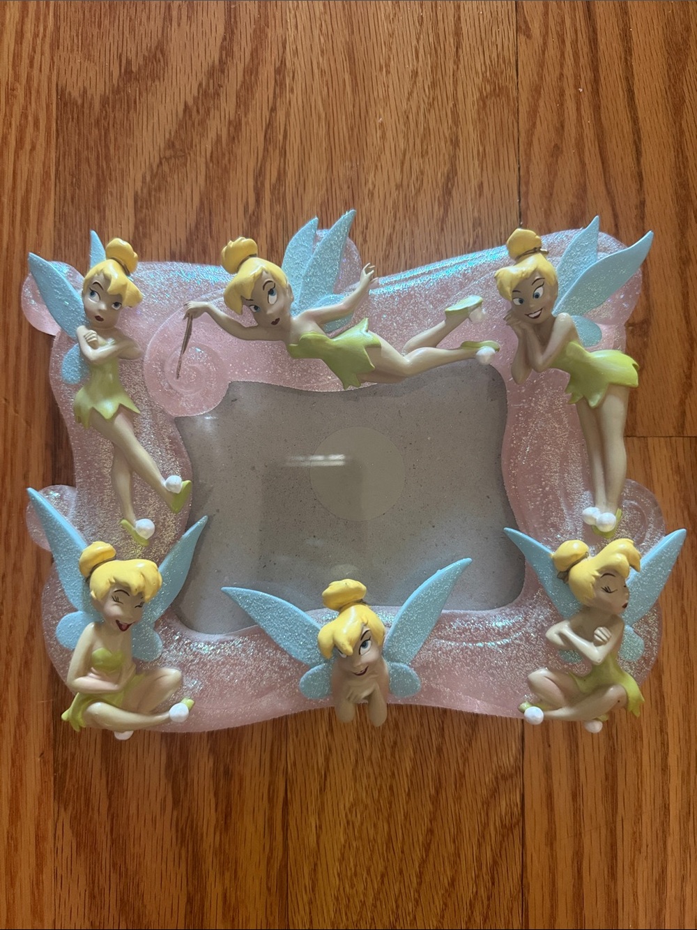 Disney Tinker Bell Pink Glitter Picture Frame